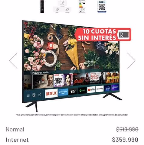 Smart tv 55 samsung