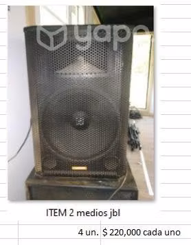 Equipo audio sub bajos, medios, power, retono, etc