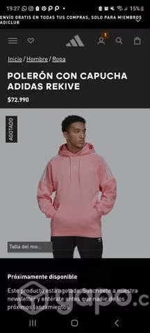 Polerón rosado adidas original - Imagen 3