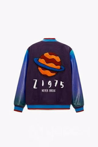 Chaqueta parches bomber Zara