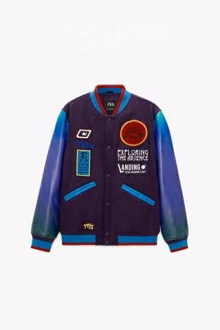 Chaqueta parches bomber Zara