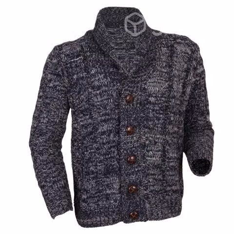 Chaleco XXL Trenzado Azul Botones Modelo 6115