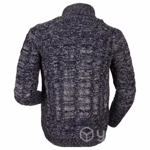 Chaleco XXL Trenzado Azul Botones Modelo 6115 - Imagen 4