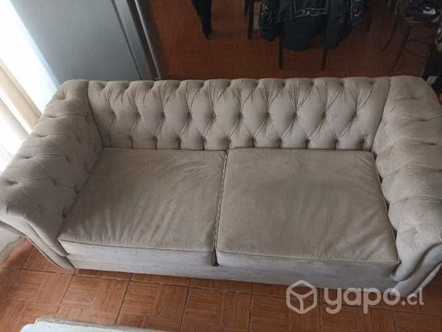 Hermoso sofá de felpa poco uso - Imagen 3