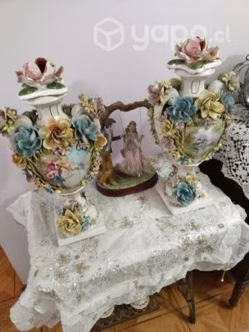 Jarrones Isabelinos de Porcelana