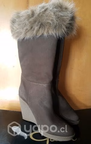 Botas Mujer Cuero Cafe. Gacel