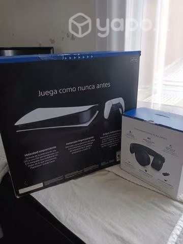 PS5 digital dos controles y audífonos de ps5