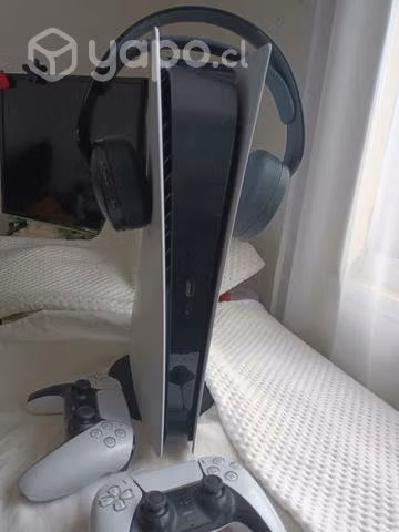 PS5 digital dos controles y audífonos de ps5
