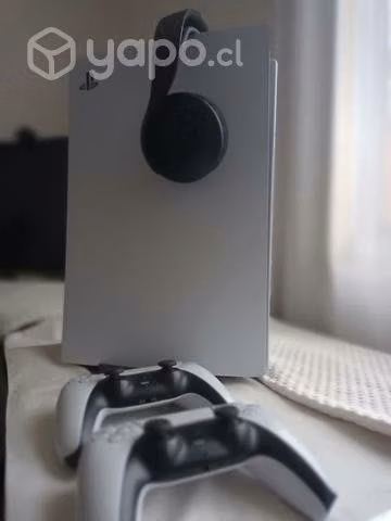 PS5 digital dos controles y audífonos de ps5
