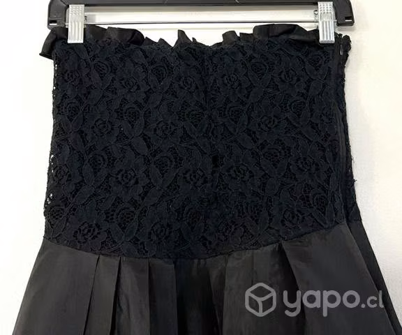 Vestido Straples Marca Index Nigth Talla S/m Negro