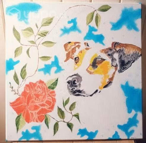 Cuadro pintado a mano con pintura acrilica