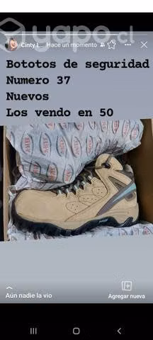 Bototos de seguridad mujer numero 37 hombre 41