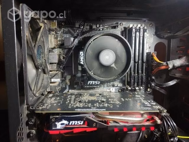 Pc gamer + monitor + mouse + teclado + auriculare