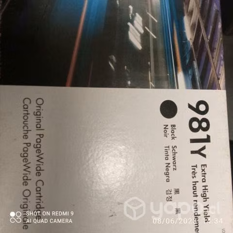 Tinta HP 981y black original de alta