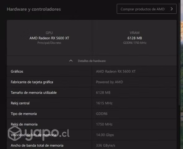 Pc gamer Ryzen 5 Radeon Rx 5600xt
