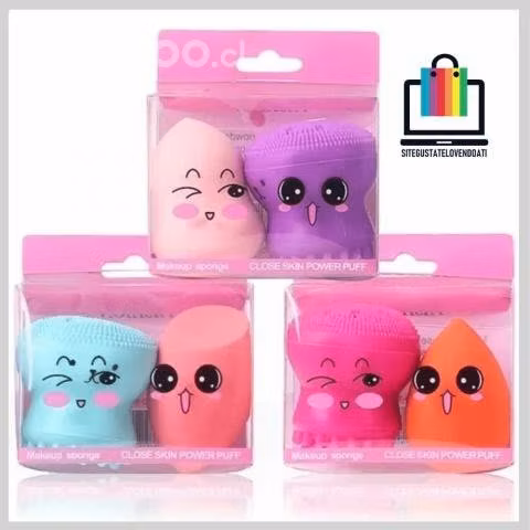 Set Esponja De Maquillaje Mas Pulpito De Silicona - Imagen 4