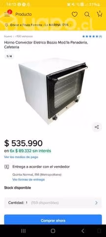 Horno electrico Bozzo convector