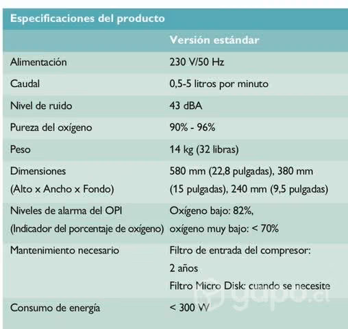 Concentrador oxigeno Philips Everflo respirotronic - Imagen 2