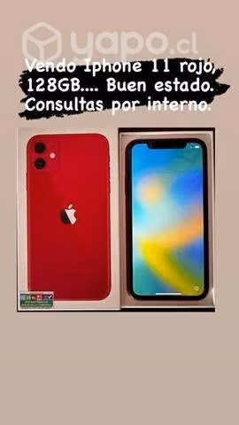 IPhone 11 rojo 128 GB