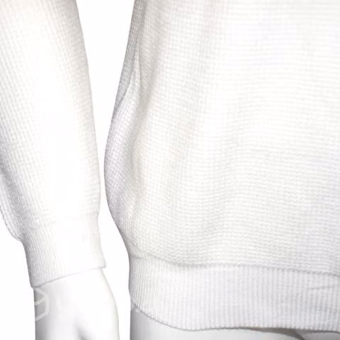 Sweater Blanco Elasticado Cuello Alto Beatle L - Imagen 4