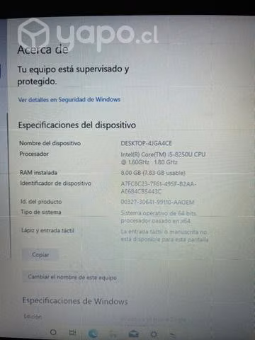 Notebook lenovo i5