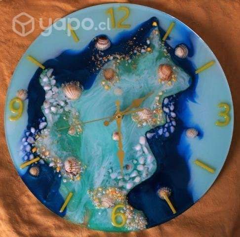 Reloj mural con temática oceanica - Imagen 3