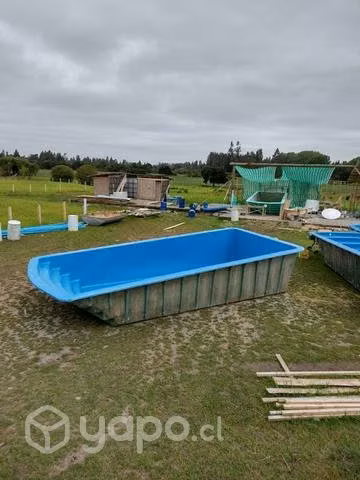 Piscina de fibra de vidrio de 8 x4