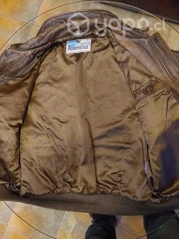 Chaqueta piloto aviador 100% cuero clasica M