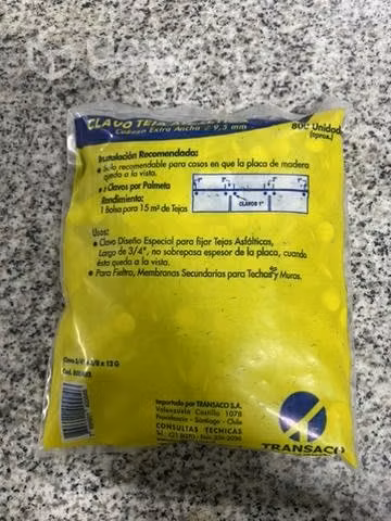 Clavos teja asfáltica