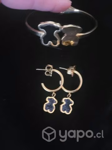 Conjunto Tous pulseras, anillos, aros, collares