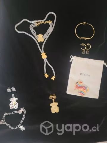 Conjunto Tous pulseras, anillos, aros, collares