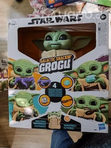 Grogu animatrónico con accesorios nuevos en caja