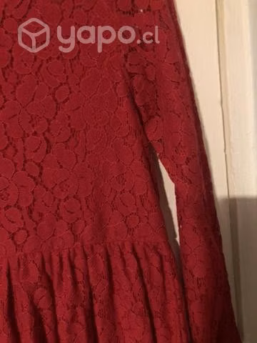 Vestido rojo formal para niña - Imagen 3