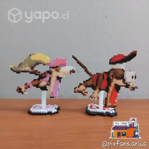 Figuras decorativas pixeladas Donkey Kong Country