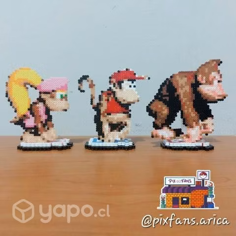 Figuras decorativas pixeladas Donkey Kong Country