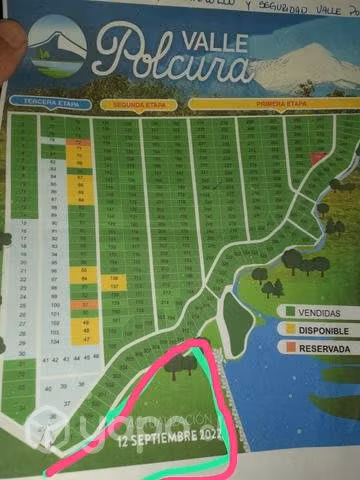 Parcela 5000 mil metros en Polcura
