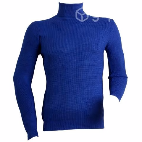 Sweater Azul Elasticado Cuello Alto Beatle XXXL