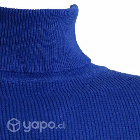 Sweater Azul Elasticado Cuello Alto Beatle XXXL