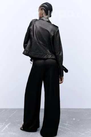 Chaqueta Zara cuero real