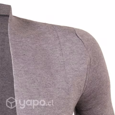 Chaleco XXL Exclusivo Abierto Manga Larga Gris
