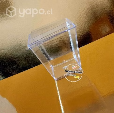 Vasos Con Tapa 240ml De Acrílico Postre al Mayor