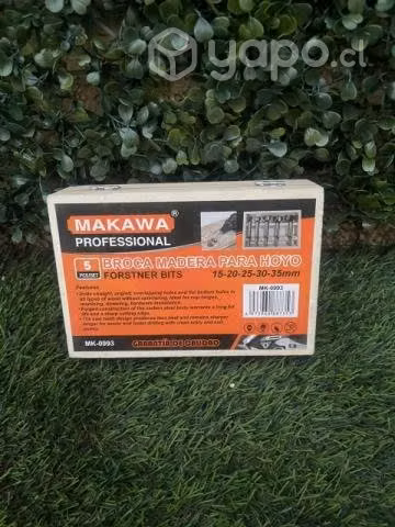 Juego de 5 brocas de metal para madera marca makaw