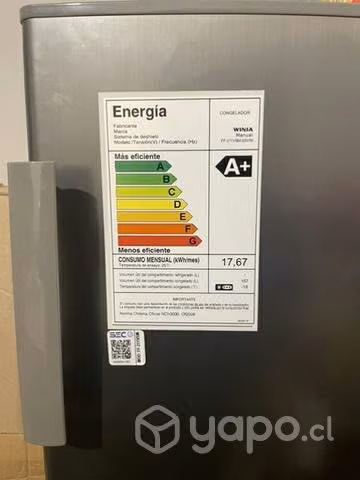 Congelador vertical marca winna