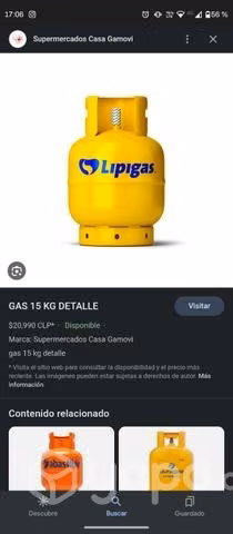 Galón de gas vacío 15 kilos