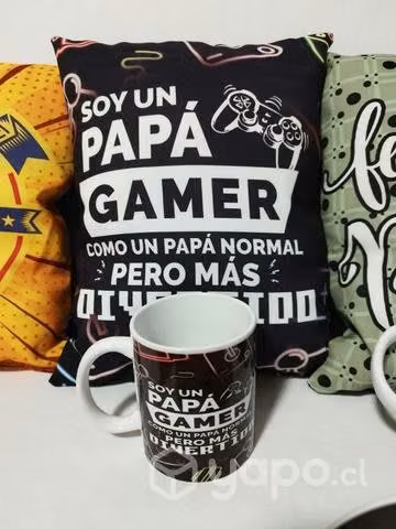 Para el día del padre taza globo y almohada,para