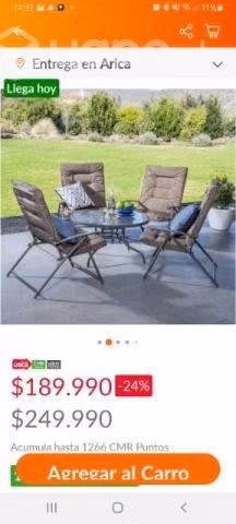 Juego de terraza