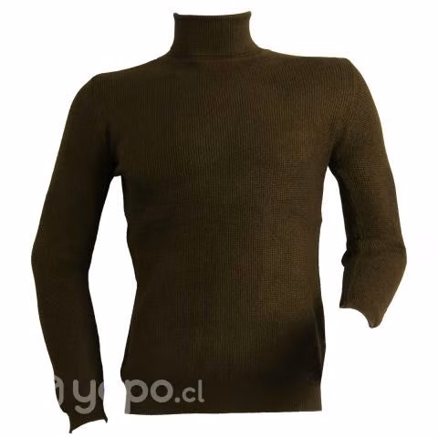 Sweater Verde Elasticado Cuello Alto Beatle XXL