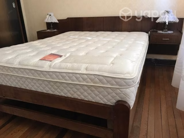 Cama 2 plazas rosen uno / veladores / comoda