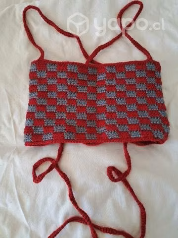 Top tejido a crochet