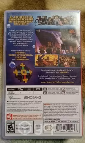 Minecraft story mode nintendo switch